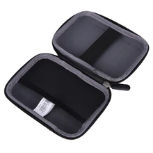 Portable Lightweight Sailcloth PU External Hard Drive Case Bags for 2.5 inch External HDD Hard Drive Storage Black