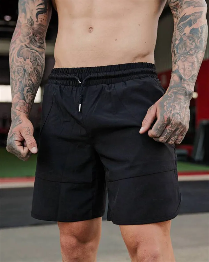 Новые мужские шорты для бега Jogger быстросохнущие спортивные брюки для фитнеса спортивные шорты для спортзала мужские тренировочные шорты