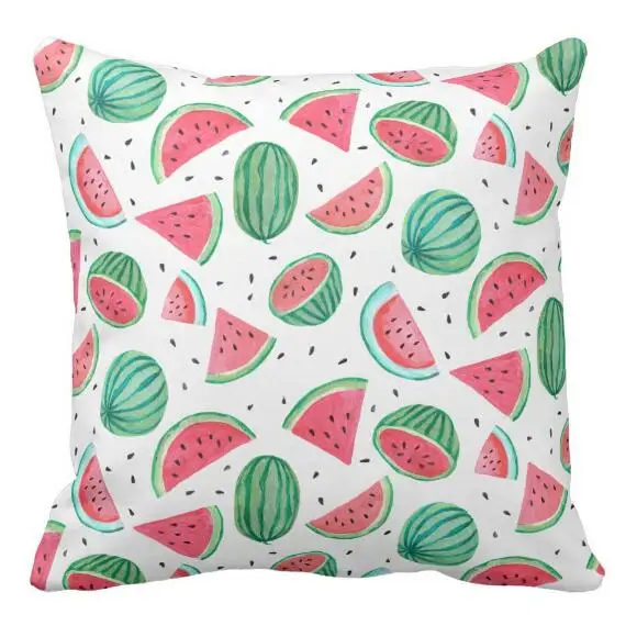 NewGreenRedWatermelonCushionCoverSummerFruitWatermelon