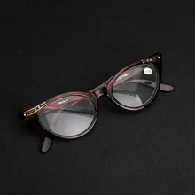 Новые женские милые Солнцезащитные очки "кошачий глаз", очки для чтения, Для женщин Пластик полный кадр ультралегкие дальнозоркости 1,0-3,5 R157