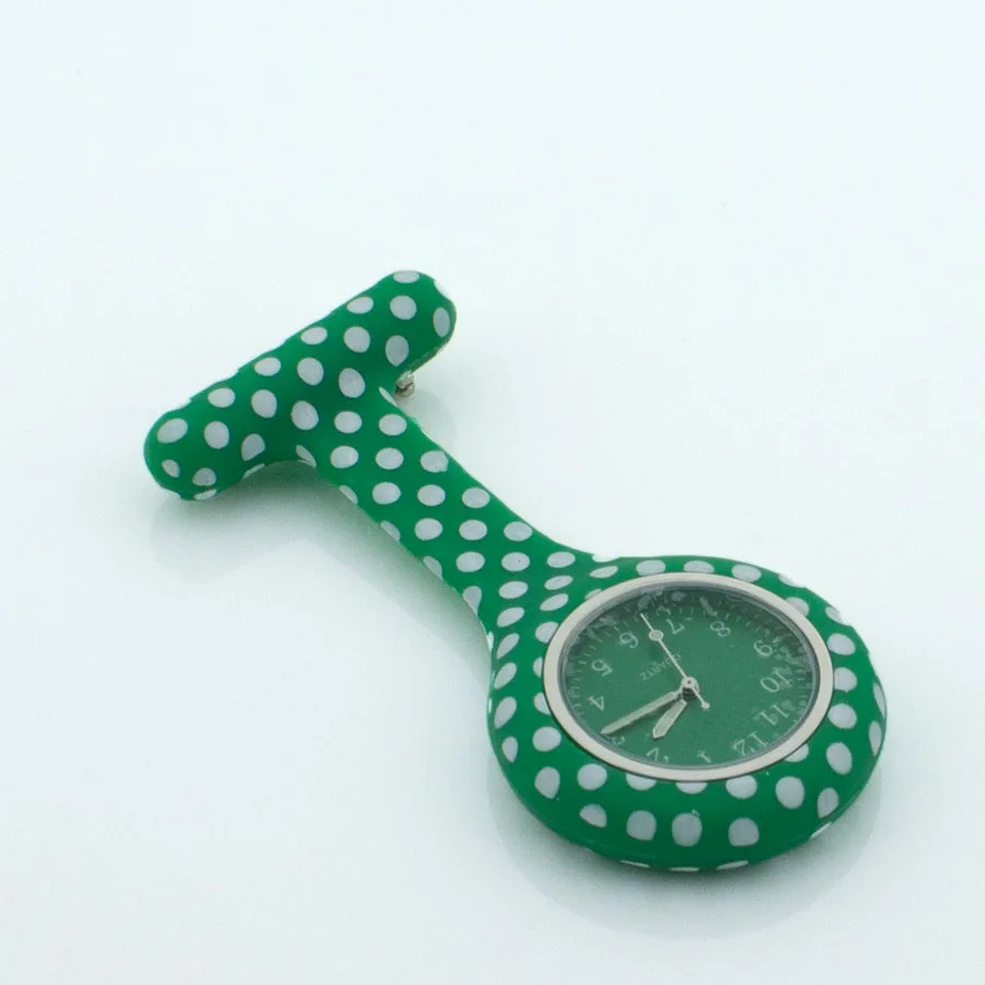 Dots силиконовые медсестры часы fob карманные часы Доктор Медсестры подарок цветной циферблат японский высокое качество больница часы ALK VISION - Цвет: green