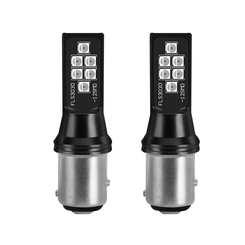 2 шт. 1157 Красный 5 Вт светодиодный 12SMD автомобильные лампы Автомобильный