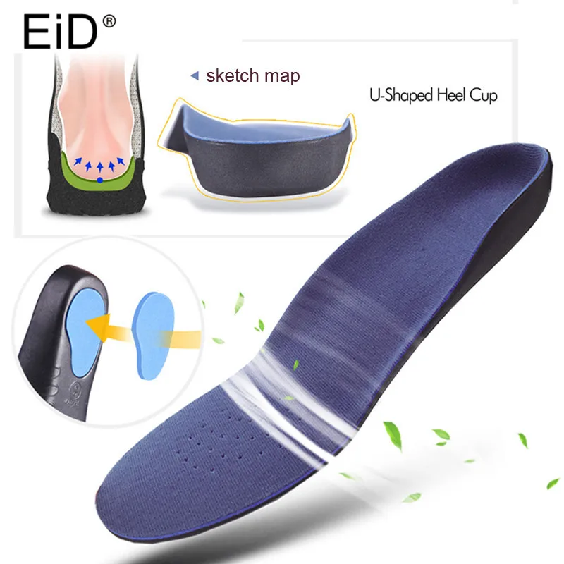 الكبار تقويم العظام النعال تنفس 3D مريحة إيفا النعال أقدام مسطحة قوس دعم النعال العظام عرق Absorbant النعال