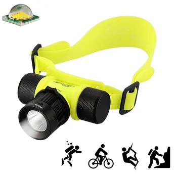 

1000ML High Power 2 Modes Super Bright Diving HeadLamps Q5 Led Head Lamp for Swimming Camping Hiking with Adapter --M25