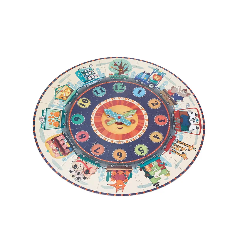 Educational Children's Toys Digital Geometric Paper Clock Toys Multi-functional Color Jigsaw Education Toy Children's Gift Educational Children's Toys Digital Geometric Paper Clock Toys Multi-functional Color Jigsaw Education Toy Children's Gift