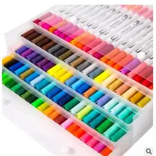 100/72 цветов премиум-живопись набор мягких ручек-кистей водные Цветные Маркеры Ручка эффект лучше всего для цветной ing книги манга комическая каллиграфия
