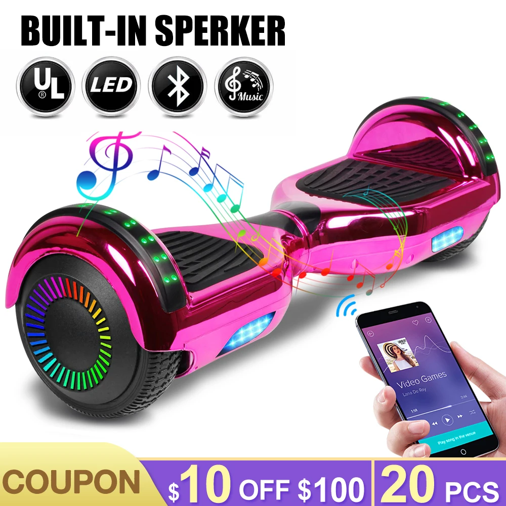 

6.5 Inch Electric Scooters Hoverboard Self Balance Scooter Bluetooth Speaker Smart Electric Skateboard LED Hover Board Oxboard