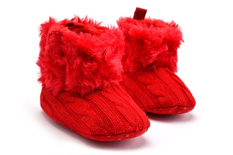 YWHUANSEN Винтаж зимние теплые новорожденная девочка малыш Prewalker утепленная одежда обувь сапоги и ботинки для девочек младенческой малыша
