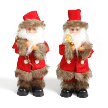 Креативные электрические плюшевые куклы Рождество Санта Клаус Пение Танцы Освещение музыка куклы игрушки для детей рождественские подарки Y30