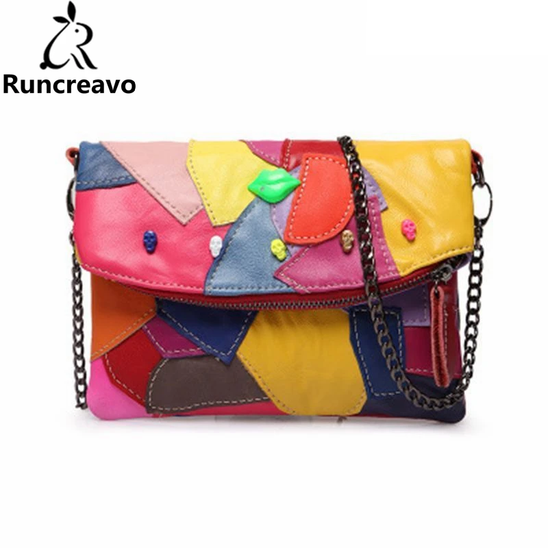 

2018 crossbody bags for women leather handbags luxury handbags women bags designer sac a main Patchwork cow leather clutch bag