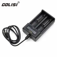 GOLISI I2 2.0A Смарт Батарея Зарядное устройство быстрой зарядки ЖК-дисплей Дисплей 18650 26650 20700 21700 Re Зарядное устройство может Смарт Зарядное устройство