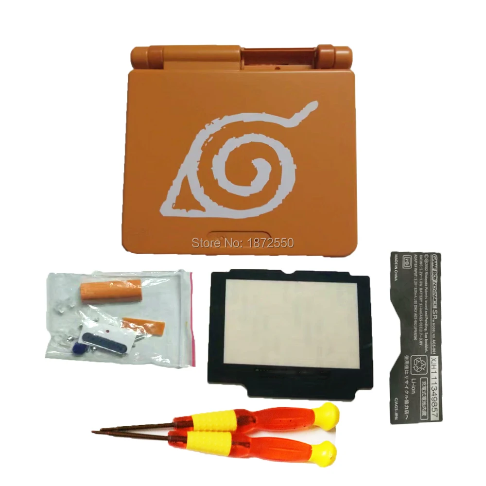 Nouveau Naruto Orange Couleur Pour NintendoGameboy SP Jeu Console édition Spéciale Pour GBASP Shell Ensemble plet