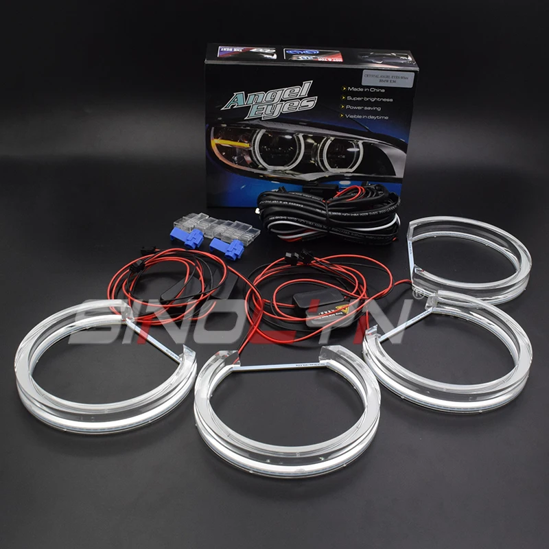  LED Angel Eyes DRL Halo Lights DTM Style For BMW 3 Series E46 M3/E39/E36 Halogen Xenon Projector He - 33022933881