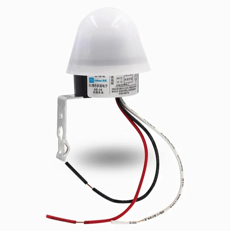AS 20 Waterproof automatic light sensor switch 12V 24V 110 V 220V delay intelligent street light