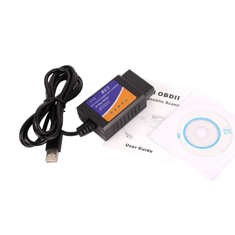 Новый V04HU-1 USB V1.5 OBD2 автомобиля сканер с диагностическим интерфейсом ELM 327 V 1,5 OBDII диагностический инструмент ELM-327 OBD 2 Code Reader Сканер