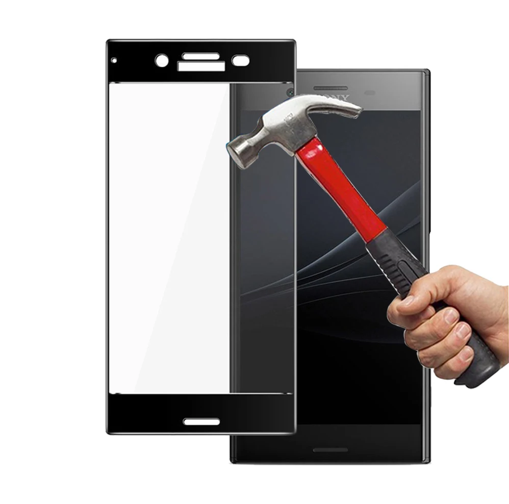 0.3 мм 2.5D шелкография закаленное Стекло Плёнки для Sony Xperia XZ1 компактный полное