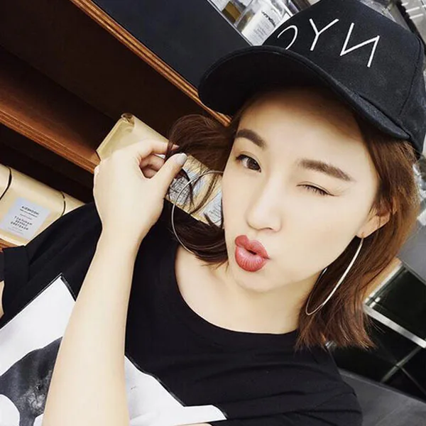 Fashion simple big circle earrings for women