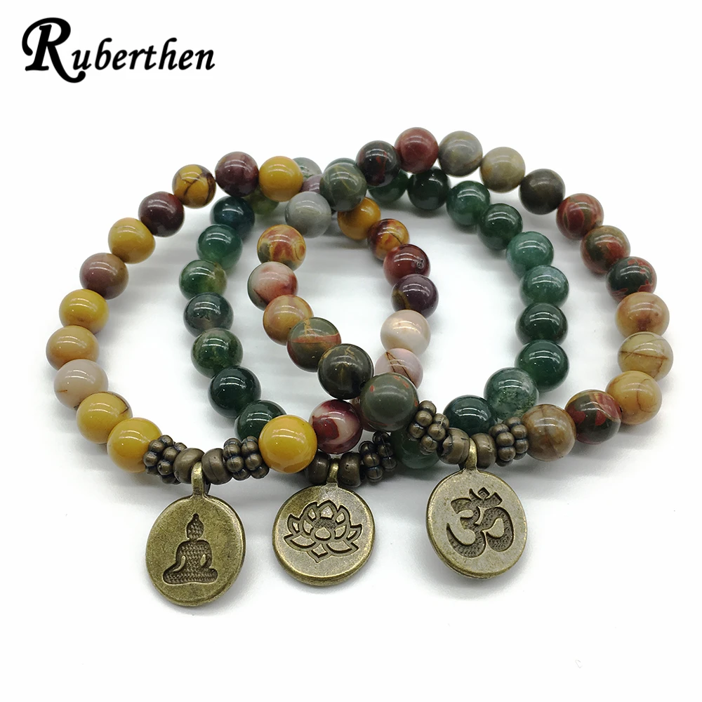 Новое поступление мужской браслет для йоги Ruberthen Искусственный мох