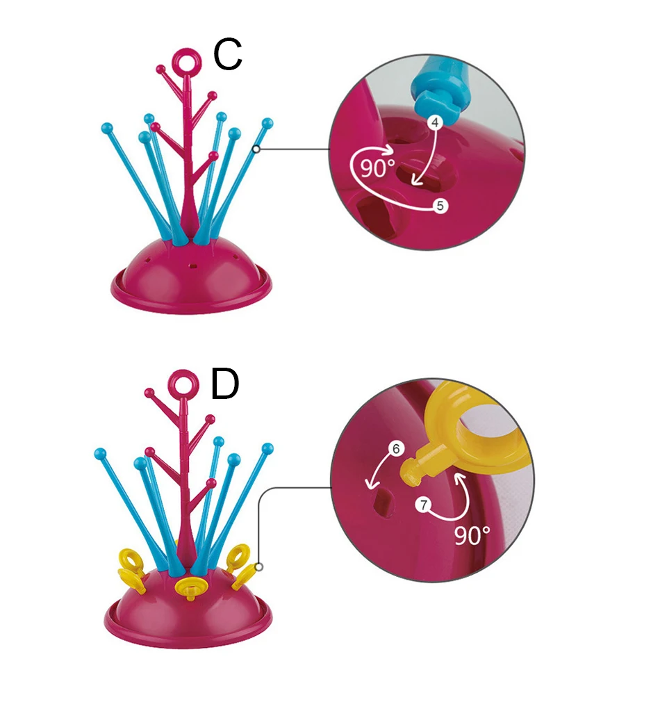 Сушилка для детских бутылочек, полка для бутылок PP+ ABS, здоровая бутылочка, держатель для пустышки, Детские бутылочные чашки, сушилка
