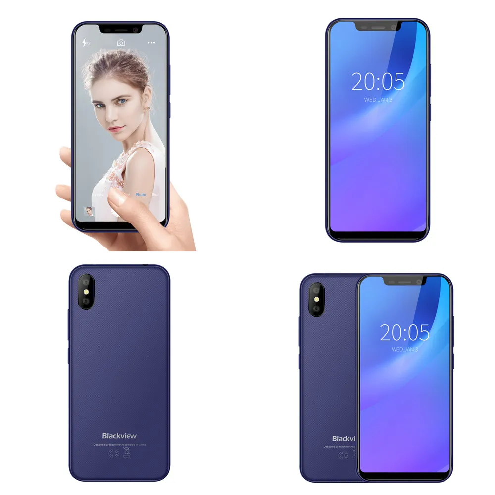 Blackview A30 Phone 2GB 16GB Android 8.1 Cell Phone QHD 5.5'' 18:9 Full Screen 1132*540 2500 MAh 8M