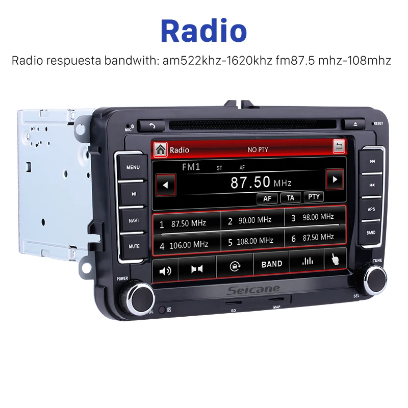 Discount 7" 2Din Car Radio CD DVD Multimedia Player GPS Navigation For Seat Toledo VW POLO PASSAT Transporter Sharan Skoda Rapid/Fabia 1