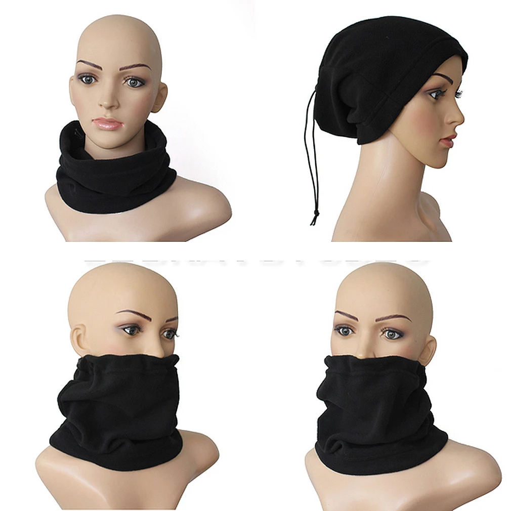 

Unisex Polar Fleece Neck Warmer Thermal Snood Scarf Hat Ski Wear Snowboarding