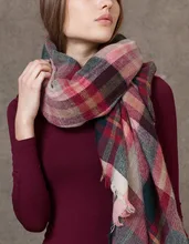 Za Winter Scarf 2016 Luxury Brand Tartan Cashmere Scarf Women Wool Plaid Blanket Scarf Pashmina Wrap Shawls Hijab CS-01801W