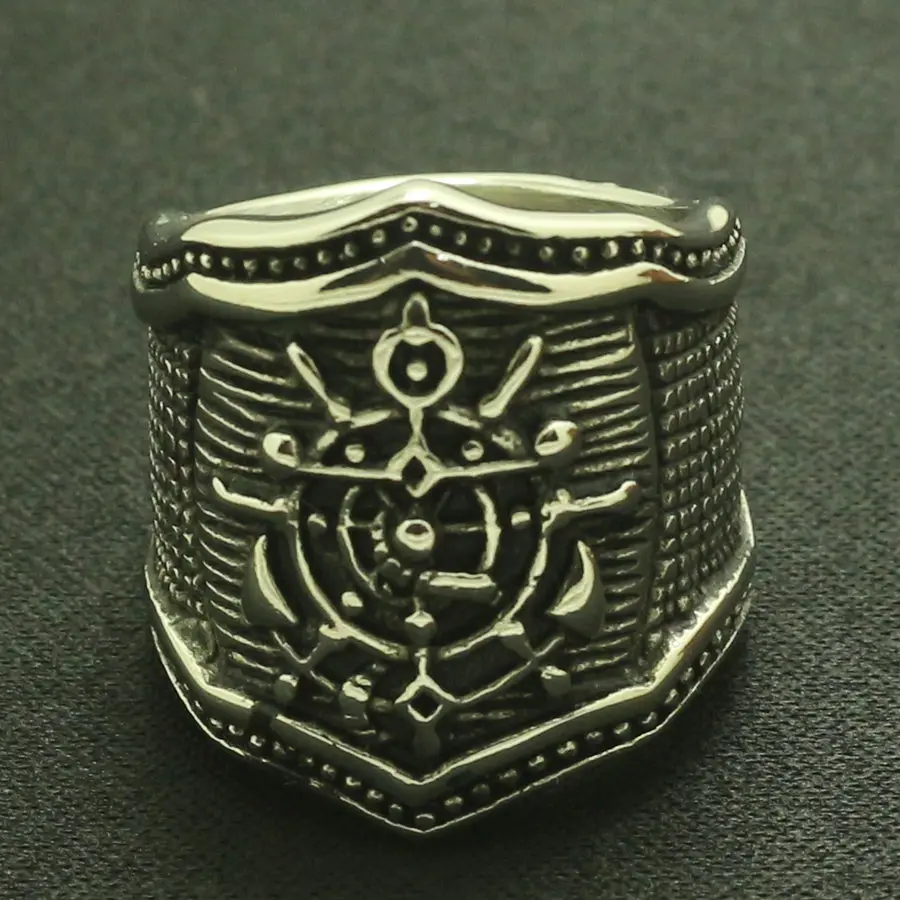 

Mens Boys 316L Stainlesss Steel Cool Silver Newest Anchor Ring