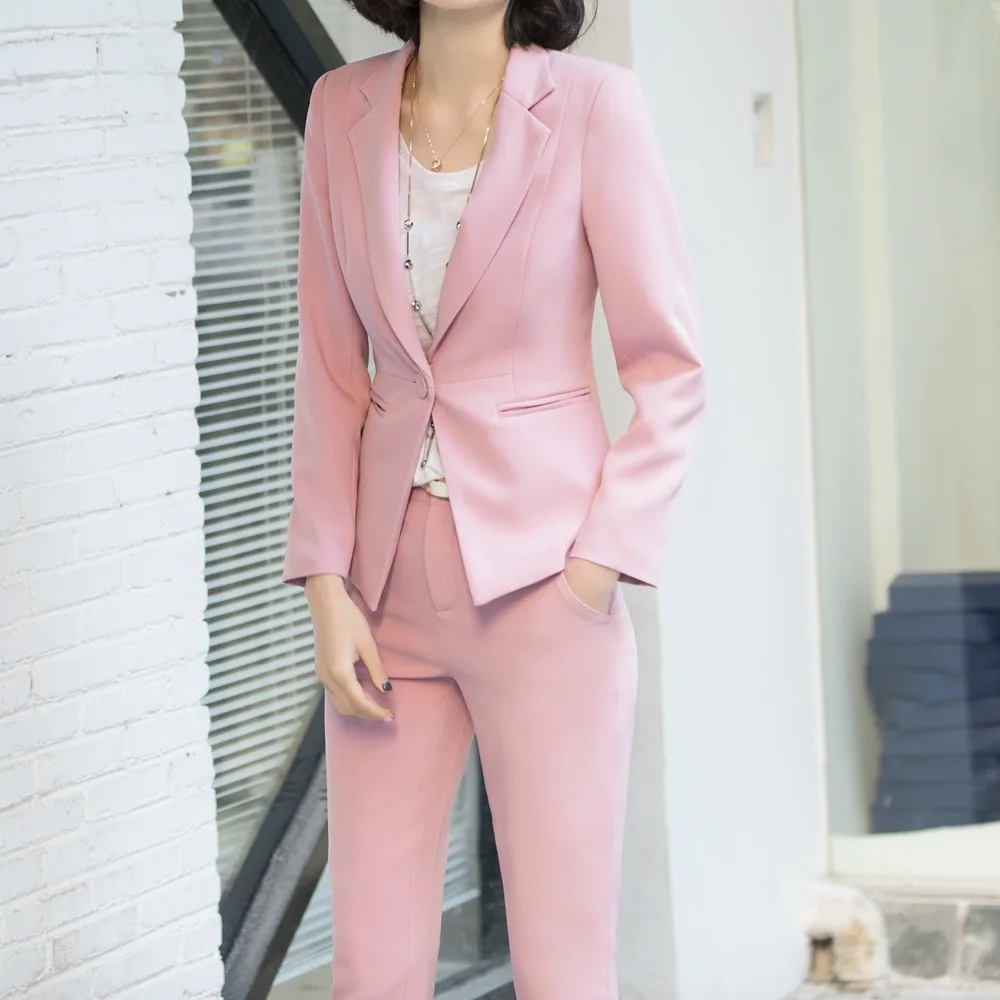 

Set female 19 autumn new temperament casual white small suit jacket large size professional + trousers elegant fashion two-piece