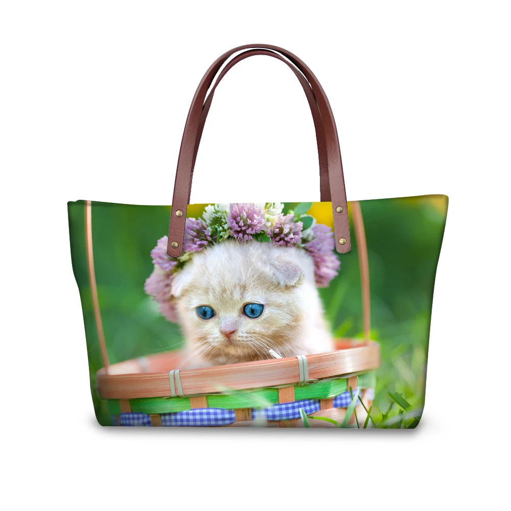 

FORUDESGISNS Cute 3D Cat Women Handbag For Girls Large Ladies Crossbody Bags Woman's Tote Bolsas Feminine Female Messenger Bag