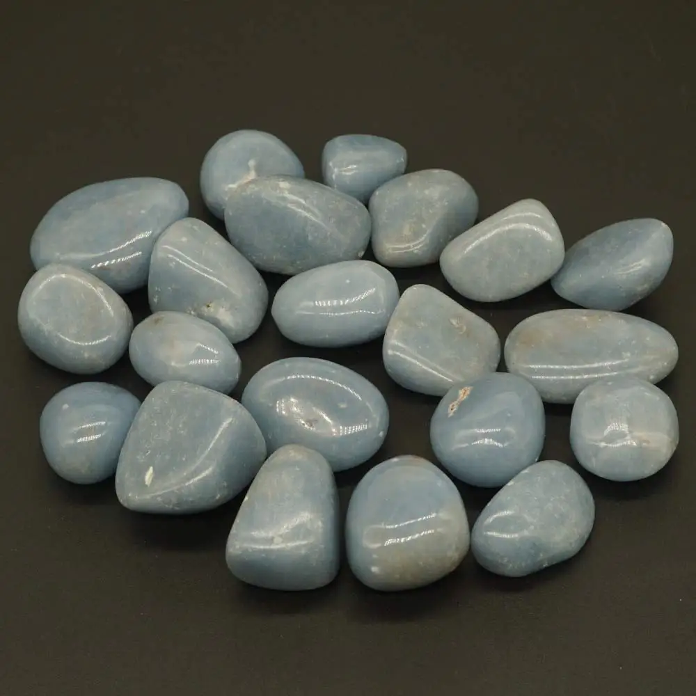 Bulk Tumbled Blu Angelite Pietre dal Perù Naturale Lucido Della Pietra Preziosa Forniture per la Wicca, Reiki, e di Cristallo di Energia di Guarigione