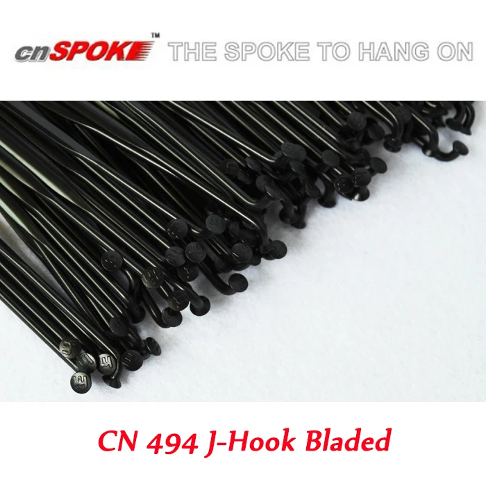 

CN 494 J-Hook J-Bend Bladed Aero spokes with Alloy Nipples for Road/Mountain Bicycle Wheels, Mix Length Customized