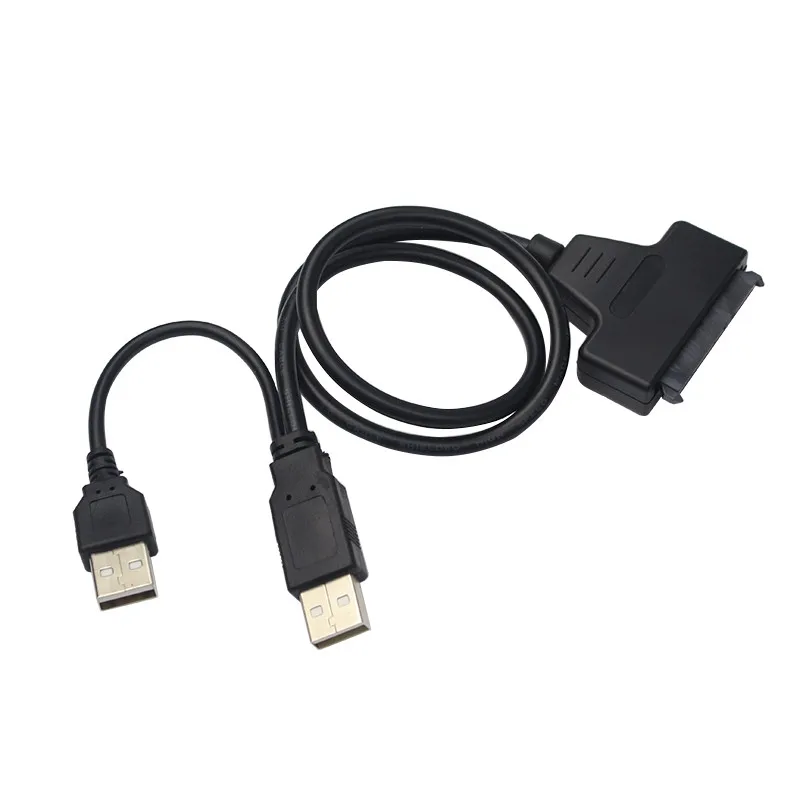 

USB 2.0 to SATA 7+15 Pin Cable Adapter for 2.5" HDD Hard Drive with USB Power Cable for Raspberry pi 3 Model B