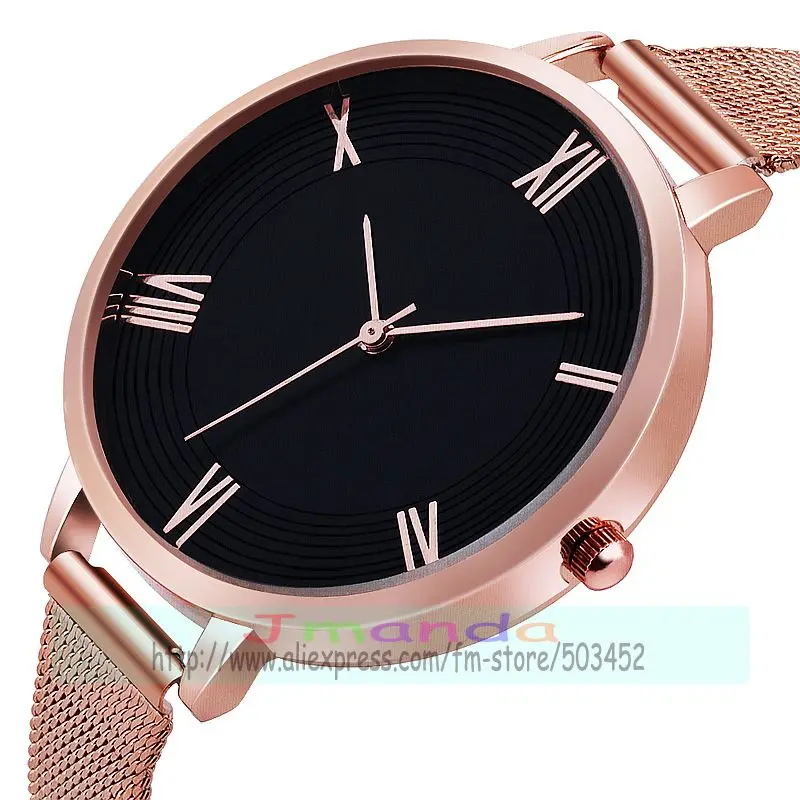 8391 новые черные кварцевые часы без логотипа с сетчатым циферблатом повседневные наручные часы с специальным номером для женщин женские часы для девочек