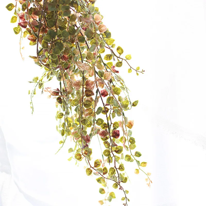 60 см Висячие длинные виноградные растения искусственные зеленые горшечные растения деньги букет листьев цветочные корзины аксессуары для дома стены балкона украшения