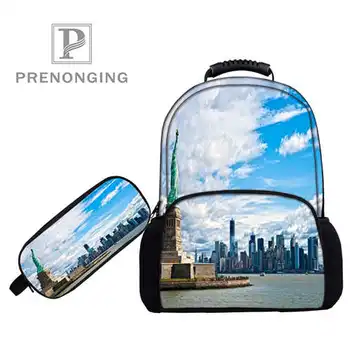 

Custom 17inch New-York Backpacks Pen Bags 3D Printing School Women Men Travel Bags Boys Girls Book Computers Bag#1031-8-New-York