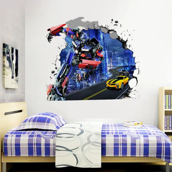 Transformers Superhero 3D Wall Stickers kids rooms...