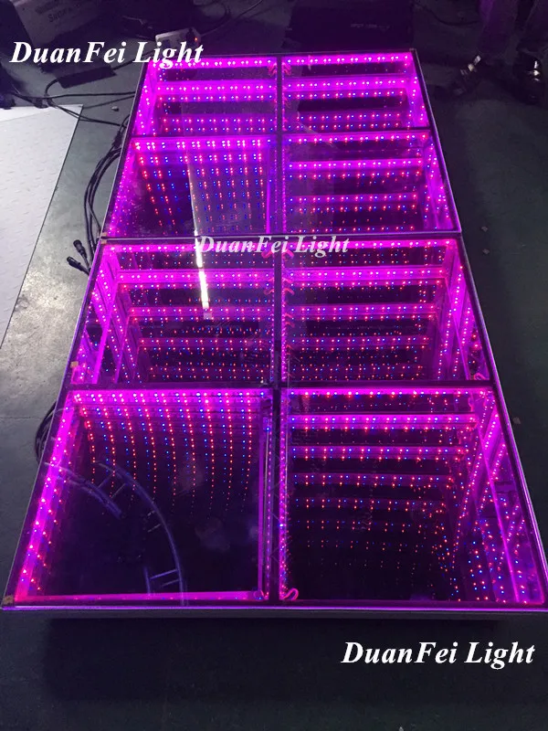 Us 2403 8 Nightclub Decoration Rgb Mirror Dance Floor 3d Infinity Dance Floor Wedding Party Dance Floor Led In Stage Lighting Effect From Lights