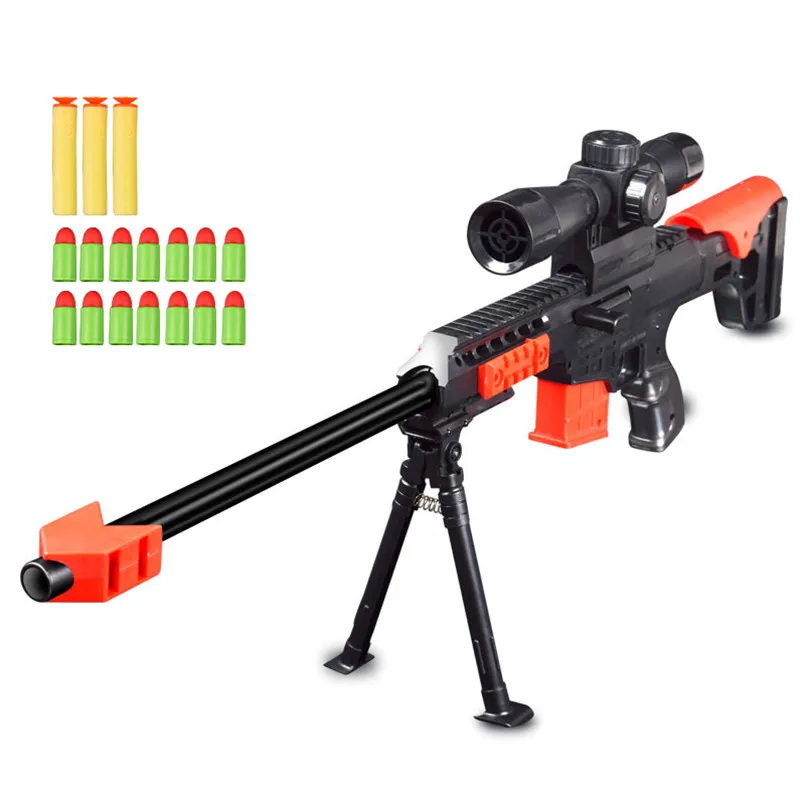 Comprar Pistola de plástico suave para niños, pistola de disparo, pistola de Rifle de francotirador para exteriores, pistola de Paintball, pistolas de aire modelo para niños, juego deportivo