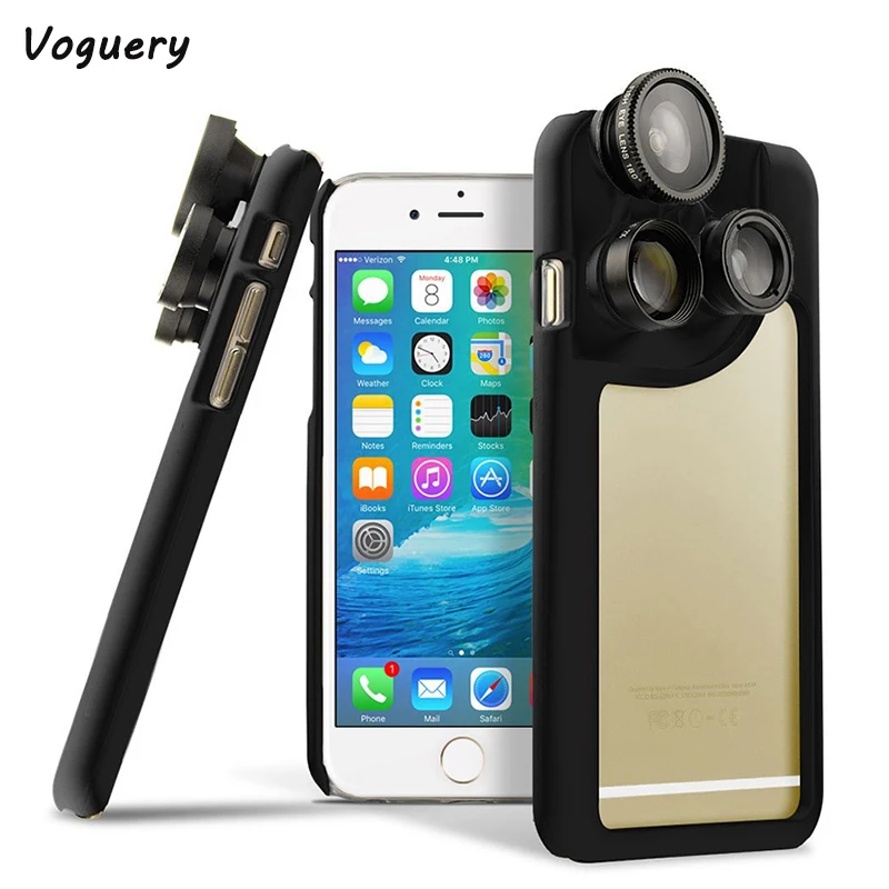 Voguery Fisheye Lens for iPhone 6 6s 4 in 1 Wide Angle Macro Fisheye