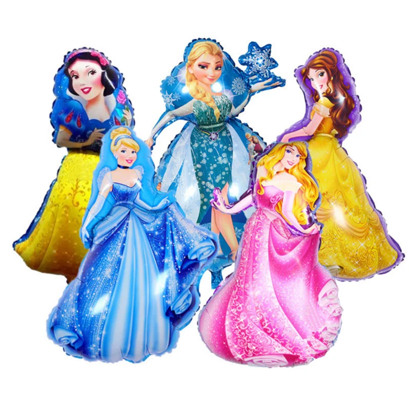 

93 * 55cm Queen Beauty Princess Elsa Cinderella Snow White Foil Balloon Baby Birthday Party Decoration Children Gift Baby Bath