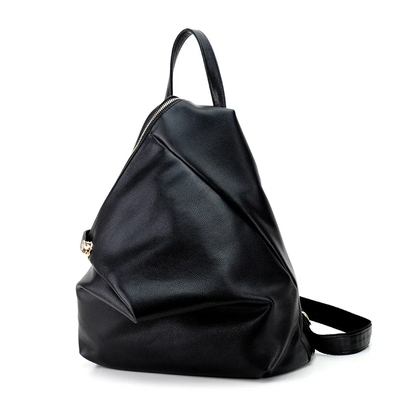 JIANXIU модный Фирменный Рюкзак Mochila Feminina женская сумка из искусственной кожи рюкзаки для Путешествий многофункциональные однотонные рюкзаки - Цвет: Black