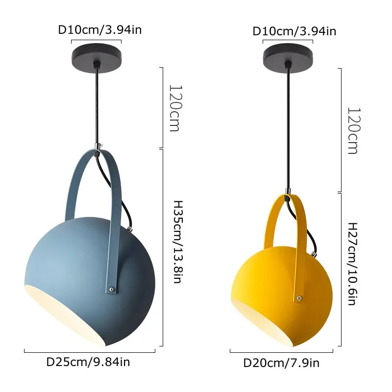 Modern Pendant Lights Dining Room Pendant Lamps Modern Colorful Restaurant Coffee Bedroom Lighting Macarons Painted Lampshade Lighting Fixture (9)