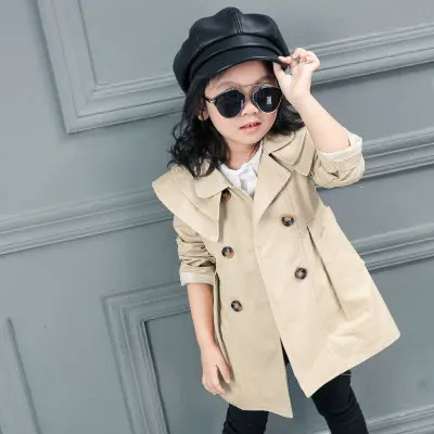 

Children Spring and Autumn Long Length Wind Coat Boys and Girls Baby Thin Jacket Toddler Kids Long Sleeve Casual Clothing