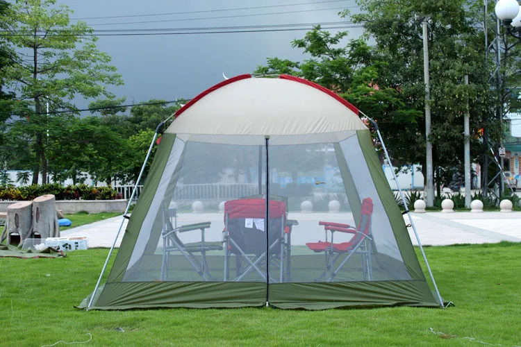 Большие палатки для кемпинга для семьи 4-10 человек пляжные вечерние палатки Водонепроницаемый двухслойный тент садовая палатка беседка