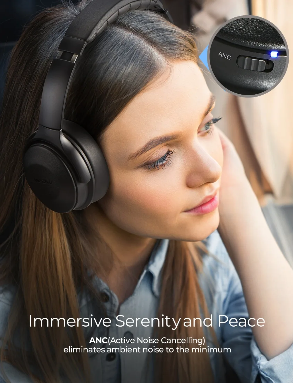 mpow h17 wireless active noise cancellation headphones