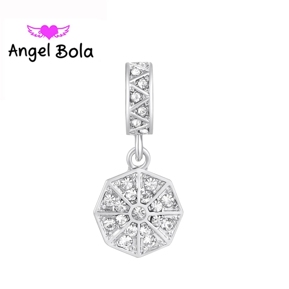 

25Pcs wholesale 2016 Pryme DIY Endless Bracelet Charms Jewelry Women Zircon Copper The eight trigrams Charms Bangles EP-013