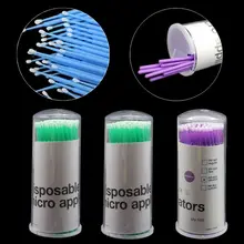 100 шт./лот микрощетки для наращивания ресниц Макияж Клей для ресниц щеточки одноразовые аппликаторы палочки макияж инструменты