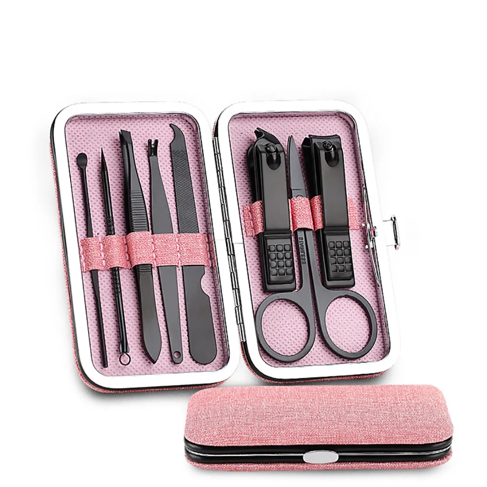 

HAICAR Nail Art Set 8Pcs Stainless Steel Nail Clippers Scissors Suit Set Kits Manicure dropship 40#