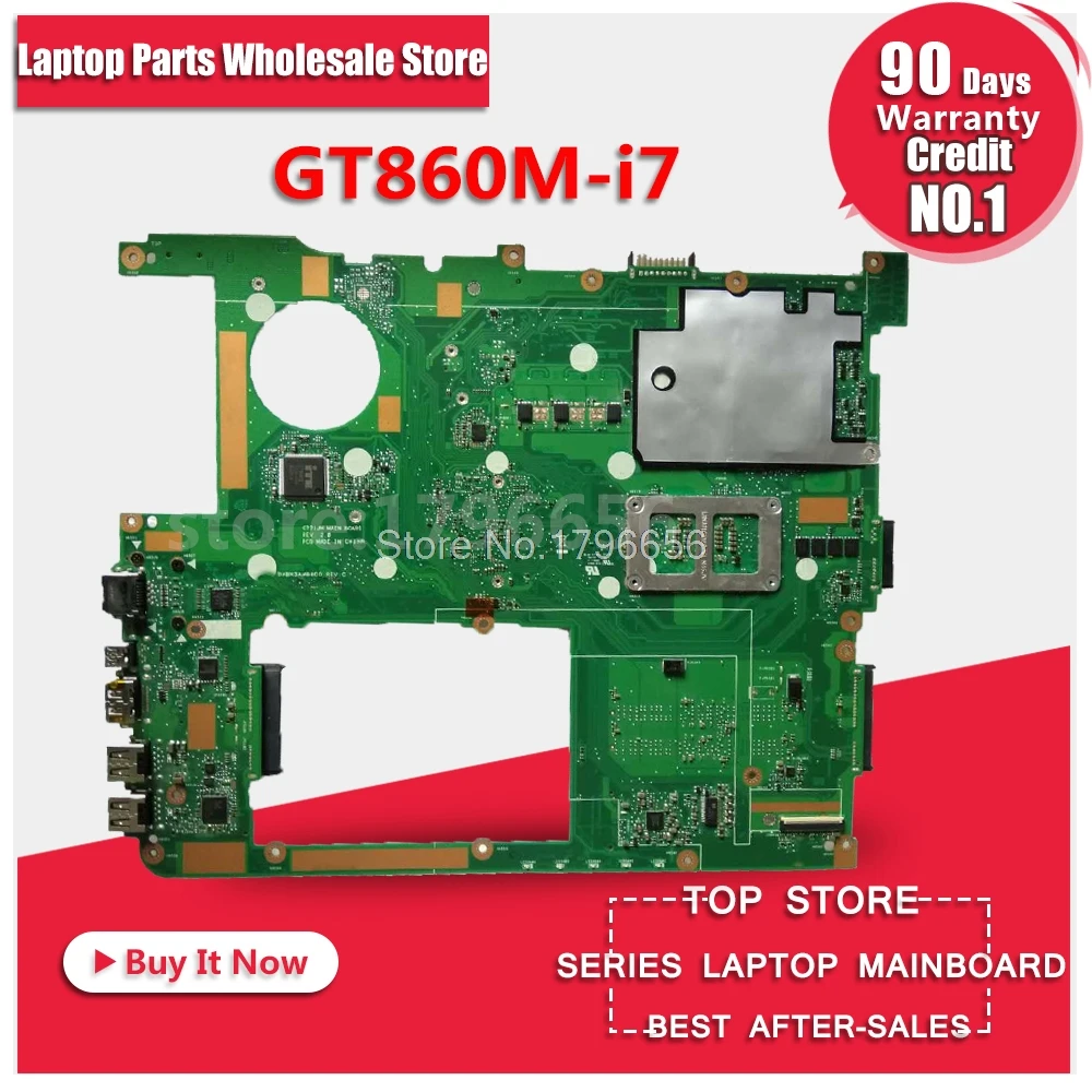  G771JW GTX860M/I7-4710HQ/AS V4G EDP G771JY motherboard For Asus G771J G771JM Laptop motherboard Mai